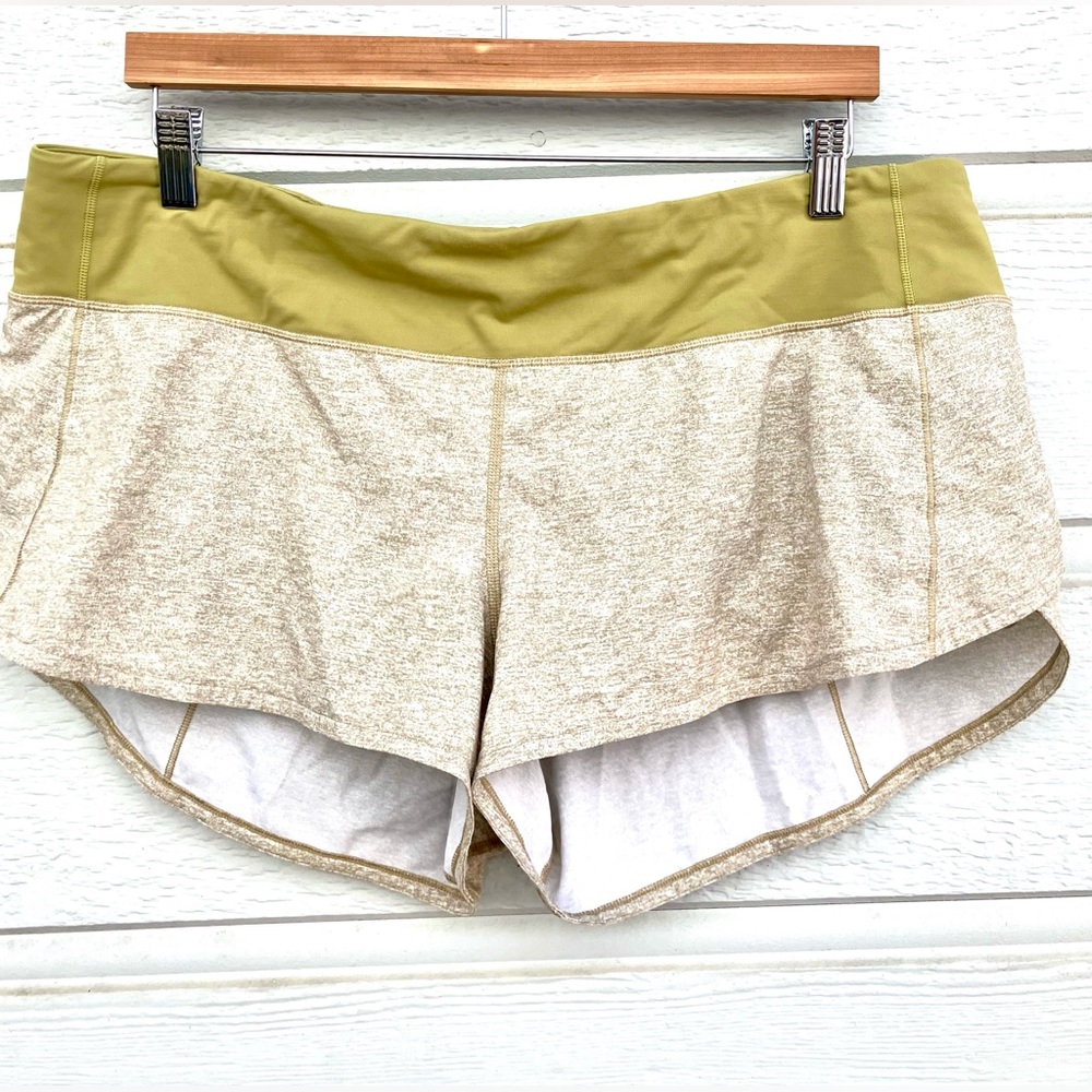 Lululemon Speed Up Short 2.5" Heather Lux Multi Hazel Green / Hazel Green